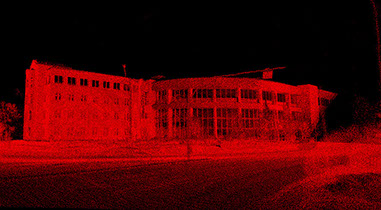 University of Saskatchewan Health Sciences Building scanned using LiDAR and 360 degree Imagery on a Topcon IPS2 Mobile Mapping Truck